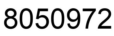 Number 8050972 black image