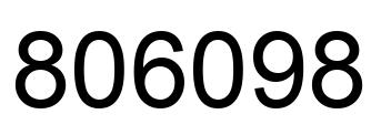 Number 806098 black image