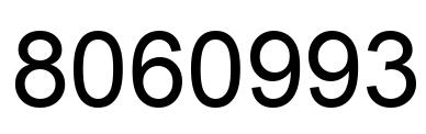 Number 8060993 black image