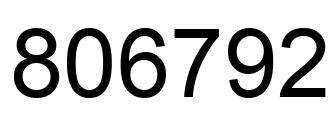 Número 806792 imagen negro