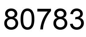 Número 80783 imagen negro