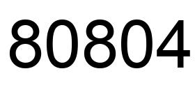 Número 80804 imagen negro