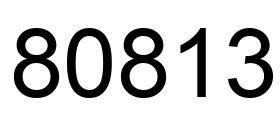 Número 80813 imagen negro