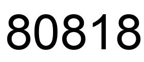 Número 80818 imagen negro
