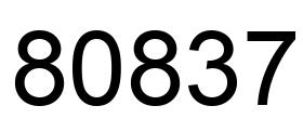 Número 80837 imagen negro