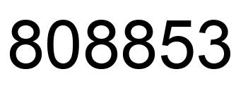 Número 808853 imagen negro