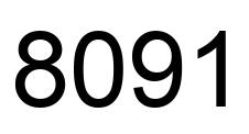 Number 8091 black image