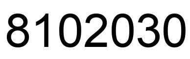 Number 8102030 black image