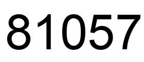 Number 81057 black image