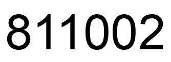 Number 811002 black image