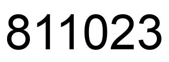 Number 811023 black image