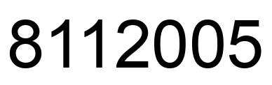 Número 8112005 imagen negro