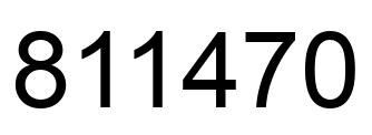 Number 811470 black image