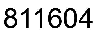 Number 811604 black image