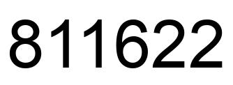 Number 811622 black image