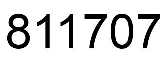 Number 811707 black image