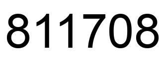 Number 811708 black image