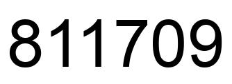 Number 811709 black image