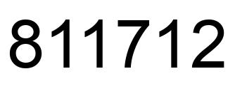 Number 811712 black image