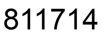Number 811714 black image
