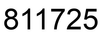 Número 811725 imagen negro