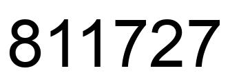 Número 811727 imagen negro