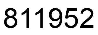 Number 811952 black image