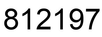 Número 812197 imagen negro
