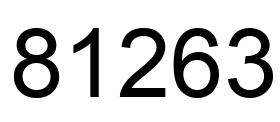 Número 81263 imagen negro