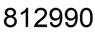 Number 812990 black image
