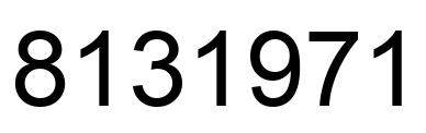 Number 8131971 black image