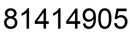 Número 81414905 imagen negro