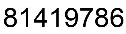 Número 81419786 imagen negro