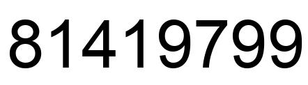 Number 81419799 black image