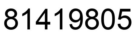 Número 81419805 imagen negro