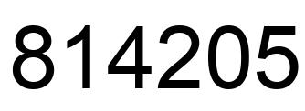 Number 814205 black image