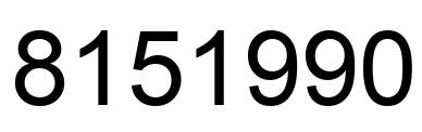 Número 8151990 imagen negro