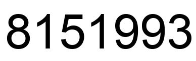 Número 8151993 imagen negro