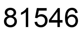 Number 81546 black image