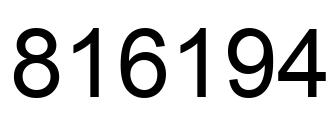 Number 816194 black image