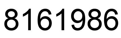 Número 8161986 imagen negro
