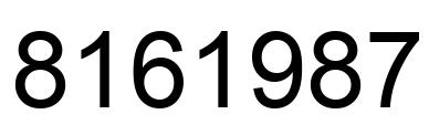 Número 8161987 imagen negro