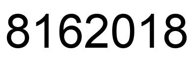 Number 8162018 black image
