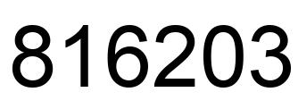 Número 816203 imagen negro