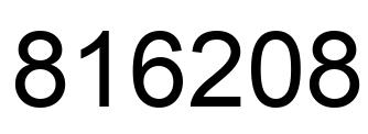 Número 816208 imagen negro
