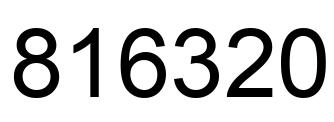 Number 816320 black image
