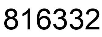 Number 816332 black image