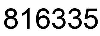 Number 816335 black image