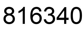 Número 816340 imagen negro