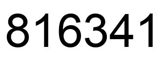 Number 816341 black image